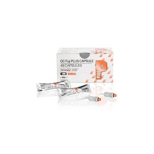 GC 425030 Fuji Plus Glass Ionomer Luting Cement Capsules Yellow 48/Pk GC 425030 Fuji Plus Glass Ionomer Luting Cement Capsules Yellow 48/Pk